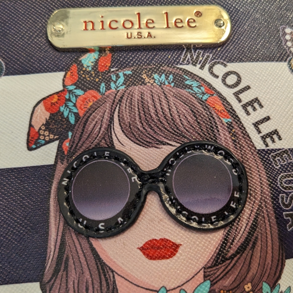 NEW Nicole Lee 'Judith Loves Flowers' Top Handle Emb Purse with Crossbody Strap